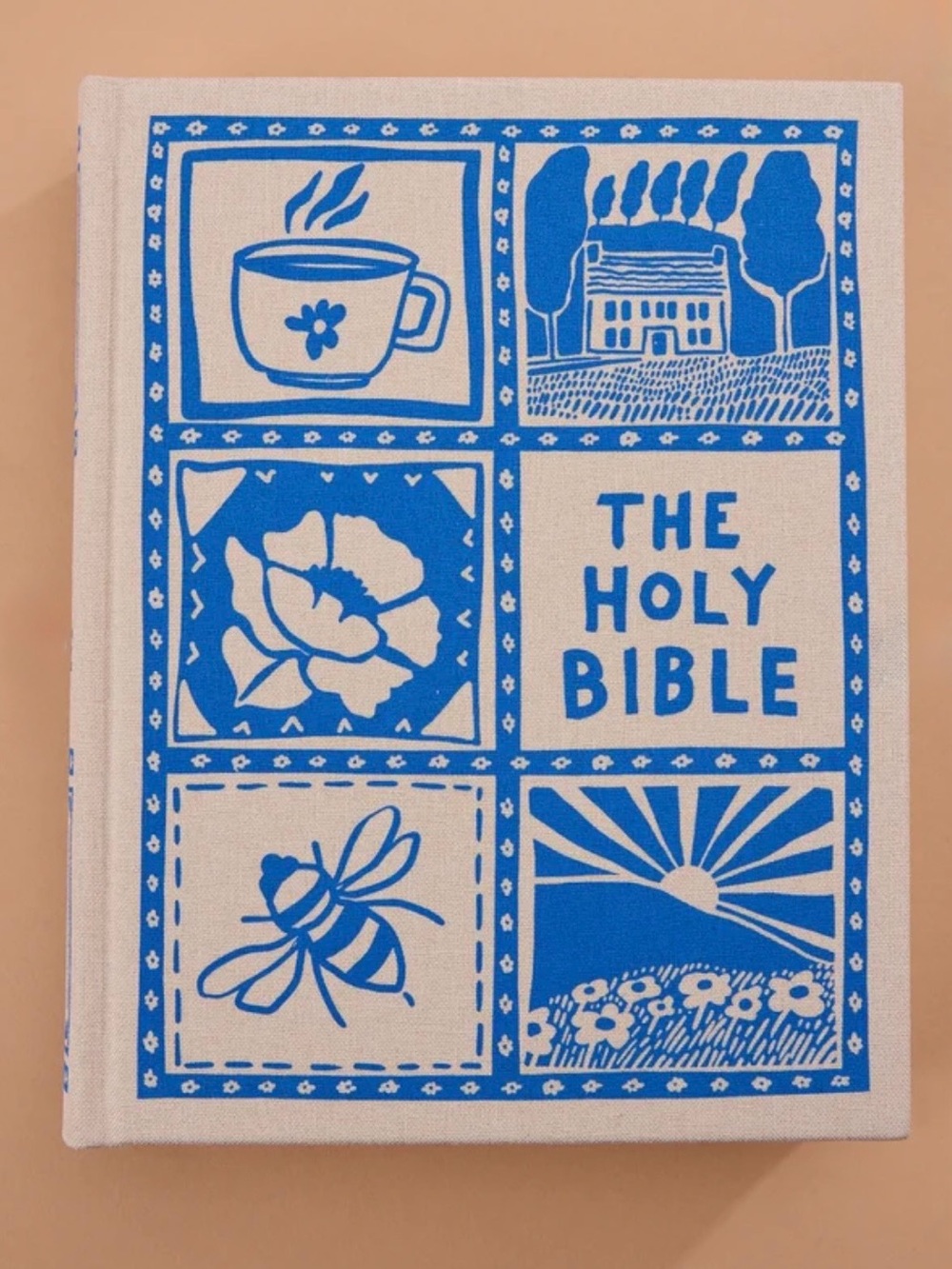 CSB Notetaking Bible — Blue and Cream Oxford Theme